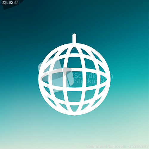 Image of Disco ball thin line icon