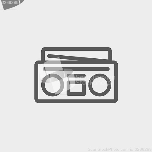 Image of Radio cassette player thin line icon