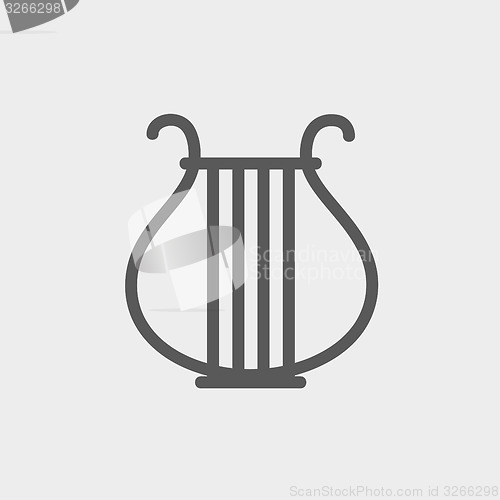 Image of Lyre thin line icon