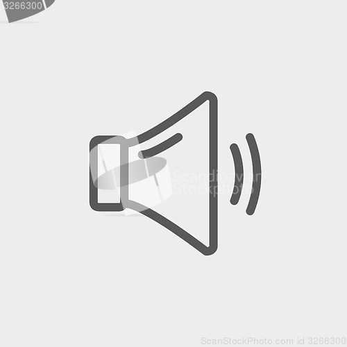 Image of Medium speaker volume thin line icon