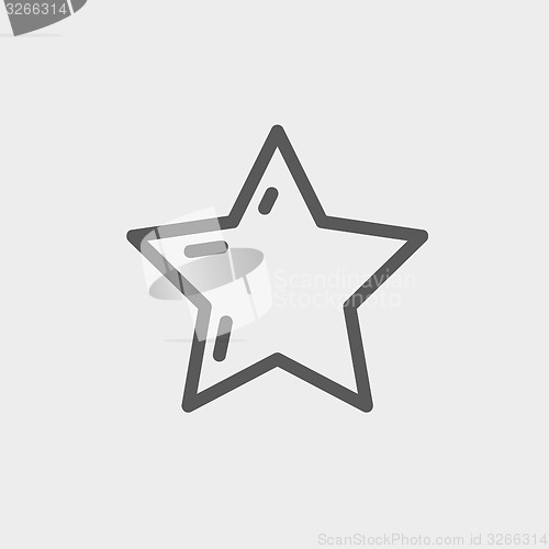 Image of Star or best choice thin line icon