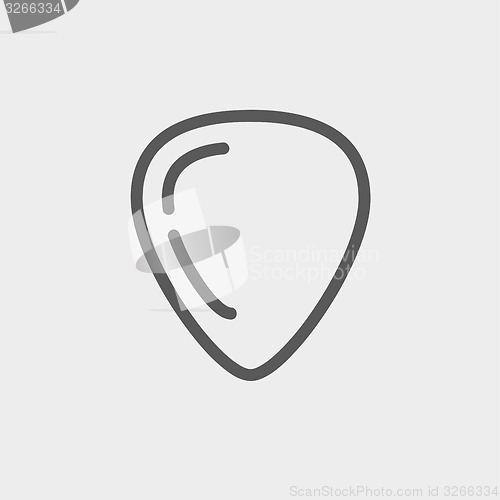 Image of Guitar Pick thin line icon