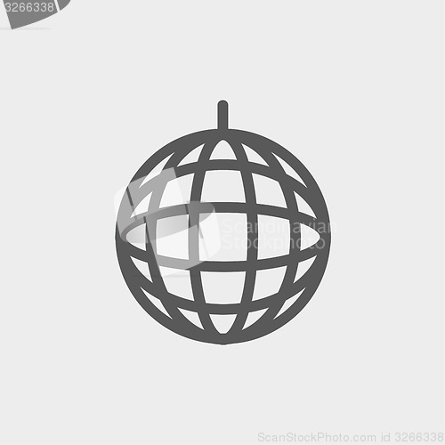 Image of Disco ball thin line icon