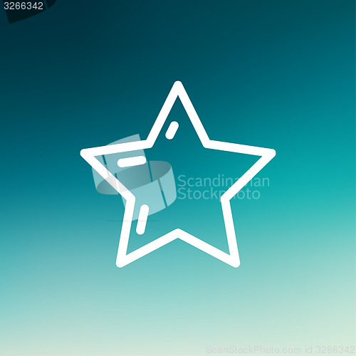 Image of Star or best choice thin line icon