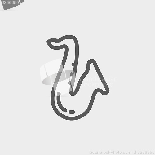 Image of Saxophone thin line icon
