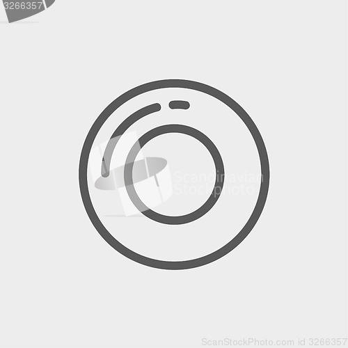 Image of Record button thin line icon