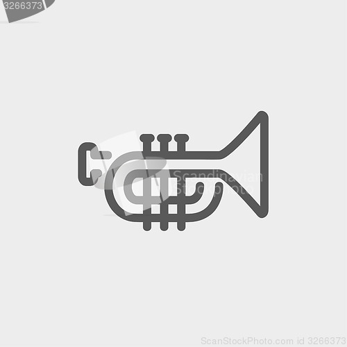 Image of Trumpet thin line icon