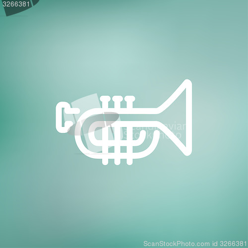 Image of Trumpet thin line icon