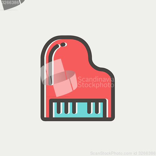 Image of Piano thin line icon
