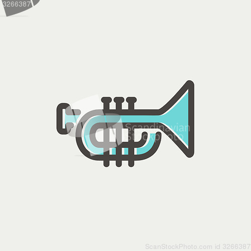 Image of Trumpet thin line icon