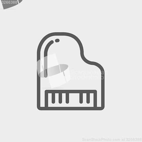 Image of Piano thin line icon