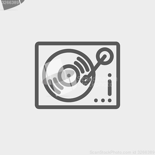 Image of Phonograph turntable thin line icon