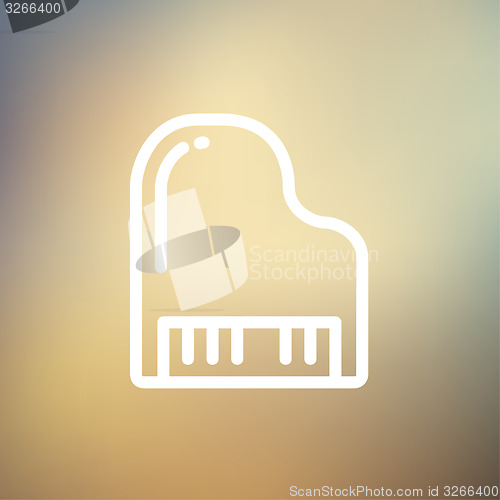 Image of Piano thin line icon