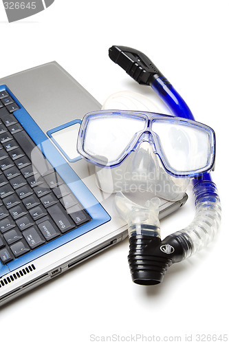 Image of Laptop and snorkel