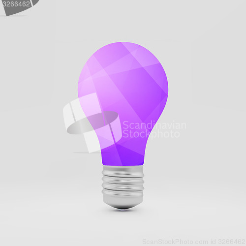 Image of Lightbulb idea symbol. 3d vector illustration. 