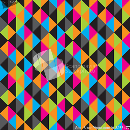 Image of Seamless geometric triangles background. Mosaic. 