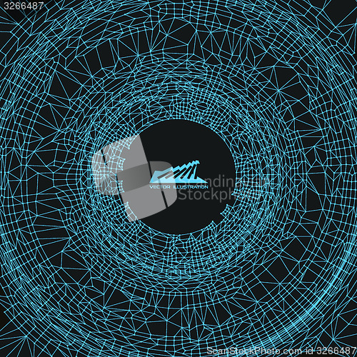 Image of Network background. 3d technology vector illustration. 