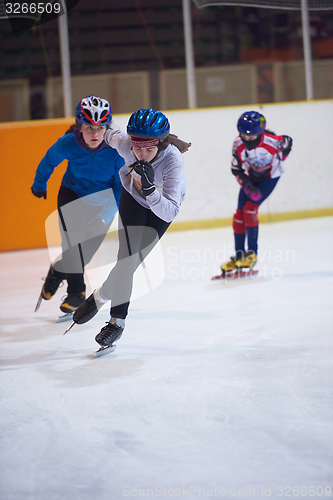 Image of children speed skating