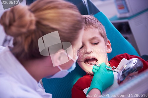 Image of Young boy in a dental surgery