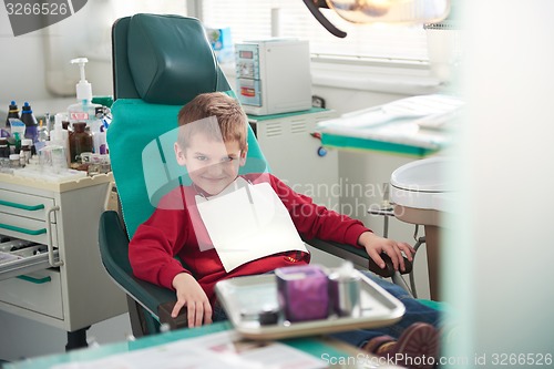 Image of Young boy in a dental surgery