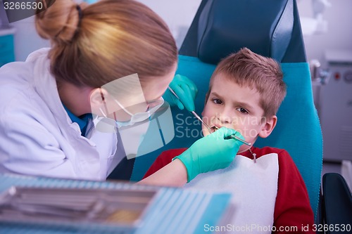 Image of Young boy in a dental surgery