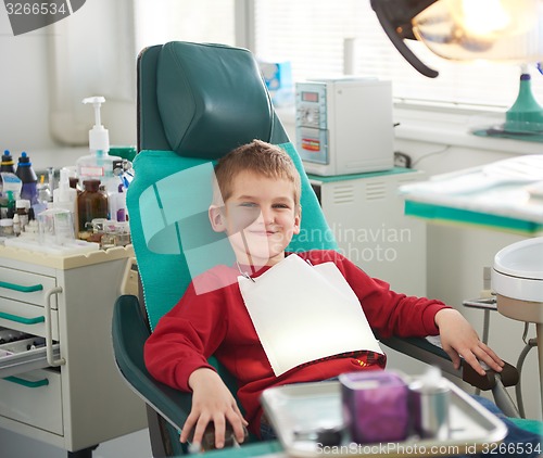 Image of Young boy in a dental surgery