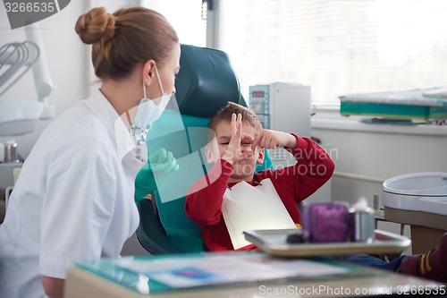 Image of Young boy in a dental surgery