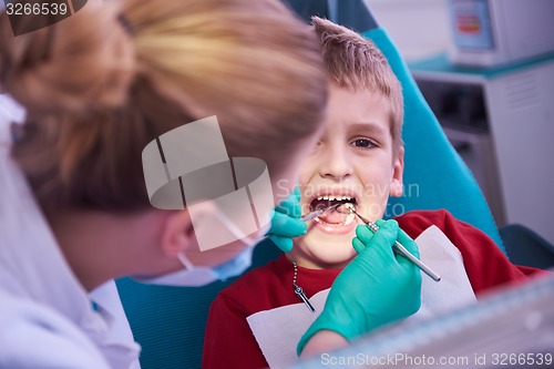 Image of Young boy in a dental surgery