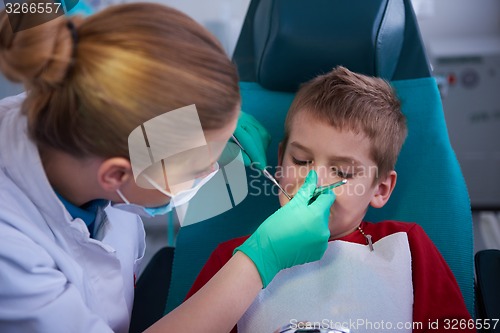 Image of Young boy in a dental surgery