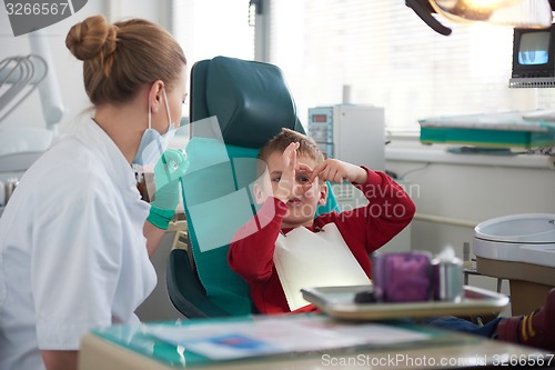 Image of Young boy in a dental surgery