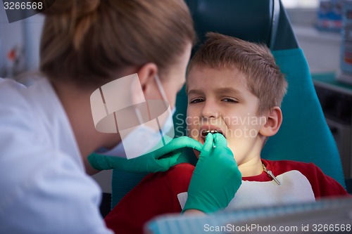 Image of Young boy in a dental surgery