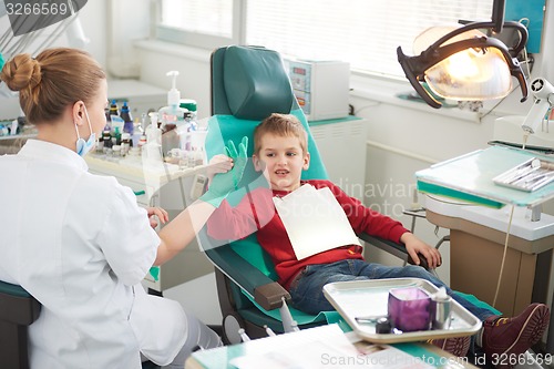 Image of Young boy in a dental surgery