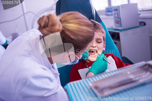 Image of Young boy in a dental surgery