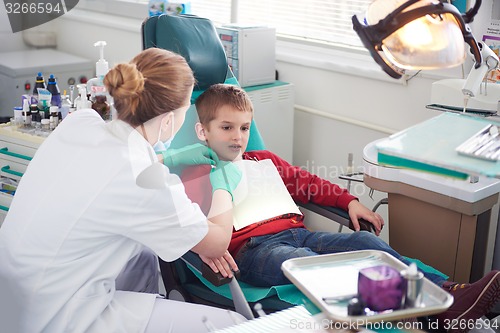 Image of Young boy in a dental surgery