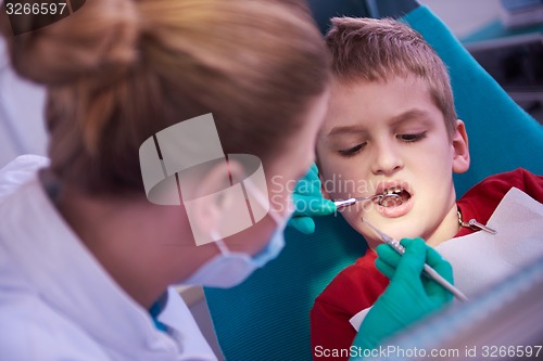 Image of Young boy in a dental surgery