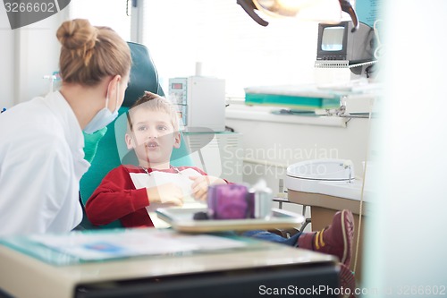 Image of Young boy in a dental surgery