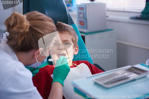 Image of Young boy in a dental surgery