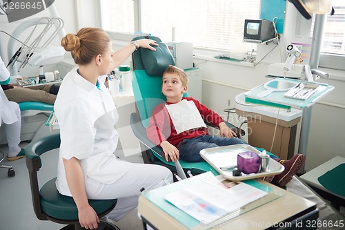 Image of Young boy in a dental surgery