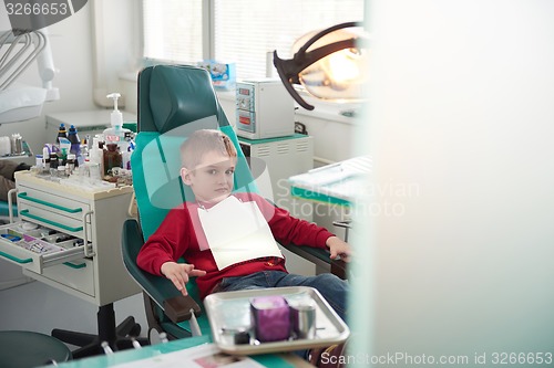 Image of Young boy in a dental surgery