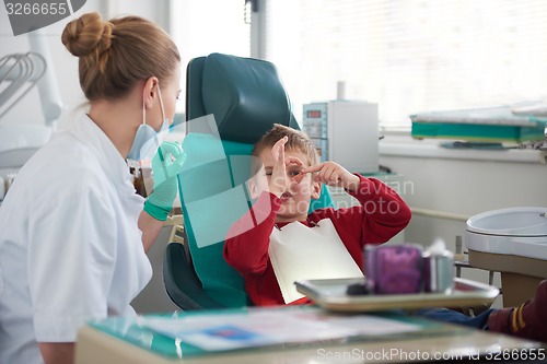 Image of Young boy in a dental surgery