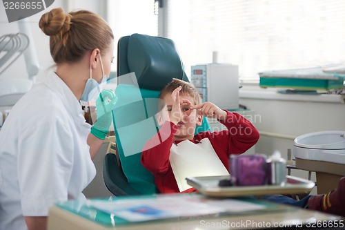 Image of Young boy in a dental surgery