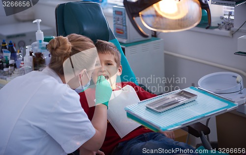 Image of Young boy in a dental surgery