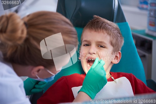 Image of Young boy in a dental surgery