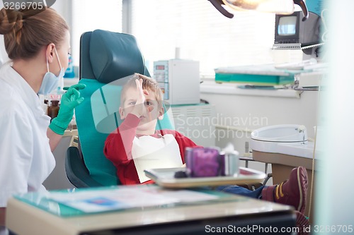 Image of Young boy in a dental surgery