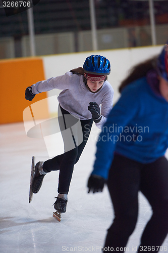 Image of children speed skating