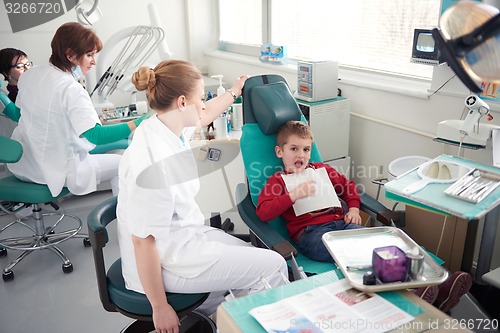 Image of Young boy in a dental surgery