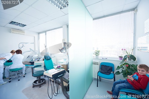 Image of woman patient at the dentist