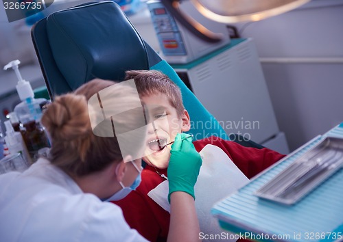 Image of Young boy in a dental surgery