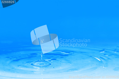 Image of blue water drop, splash