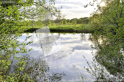 Image of Spring sunset on the river